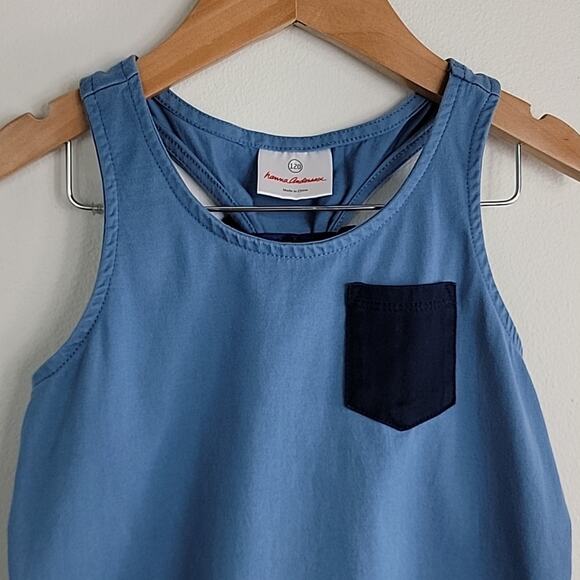 Hanna Andersson Girl's Summer Bundle Green Blue Dress Shirt Tank Size 6-7 - Picture 6 of 16